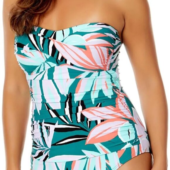 Anne Cole Limited Edition One-Piece Bandeau Twist Front Swimsuit - Picture 3 of 7